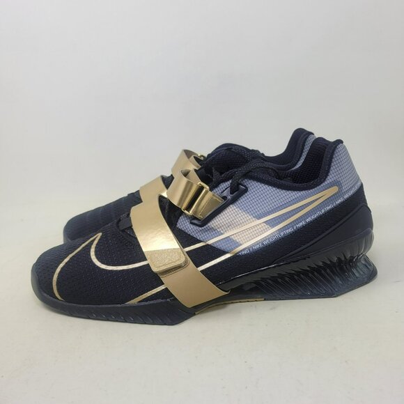 Nike Romaleos 4 Weightlifting Squat Shoes Black Gold Men\'s Size 10 CD3463-001 main image 7
